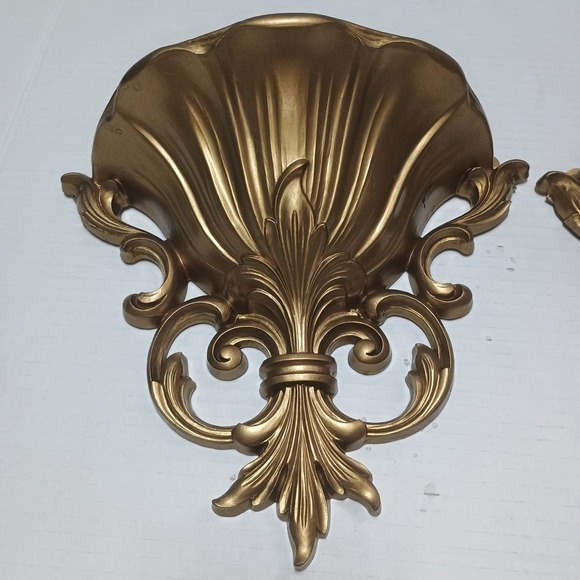Other - Vintage Gold Dart USA 4446 Wall Decor Ornate Pocket Sconce Set Of 2
